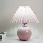 Lampada da Tavolo Ceramica Pieghettata Minimalista Nordica a 1 Luce