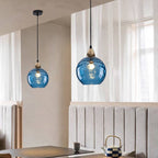 Lampade a sospensione in vetro effetto onda d'acqua