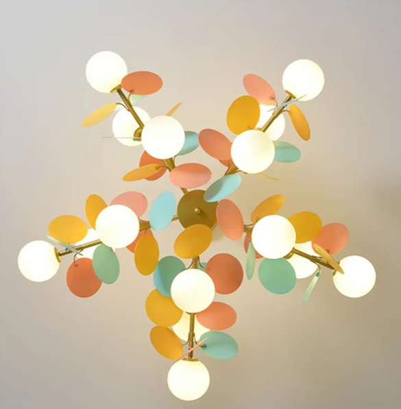 NatureGlow Lampadario a Rami Colorati