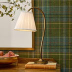 Lampada da Tavolo con Paralume in Lino Ottone