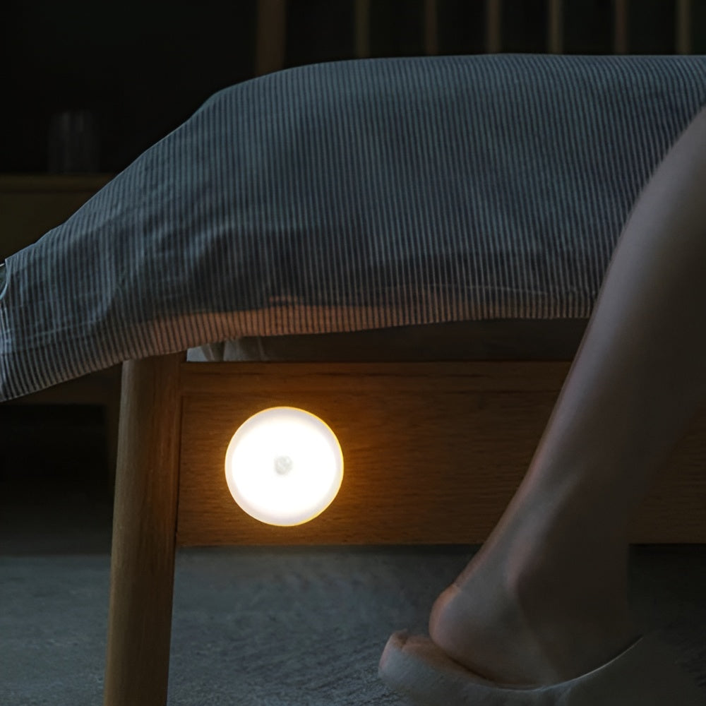Lampada da parete LED rotonda con sensore di movimento – Senza fili e ricaricabile | Ideale per corridoio, camera da letto e scale