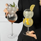 Set di 2 Bicchieri in Vetro a Forma di Sfera – Eleganti e Decorativi | Perfetti per la Casa e Occasioni Speciali