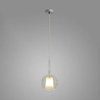 Lampada a sospensione in vetro sferico minimalista