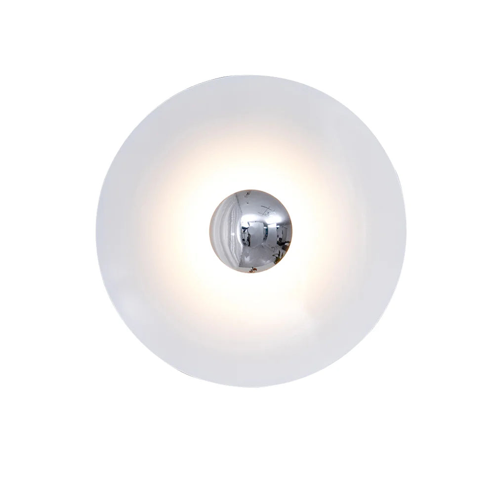 Lampada da Parete in Ferro a Disco Moderno