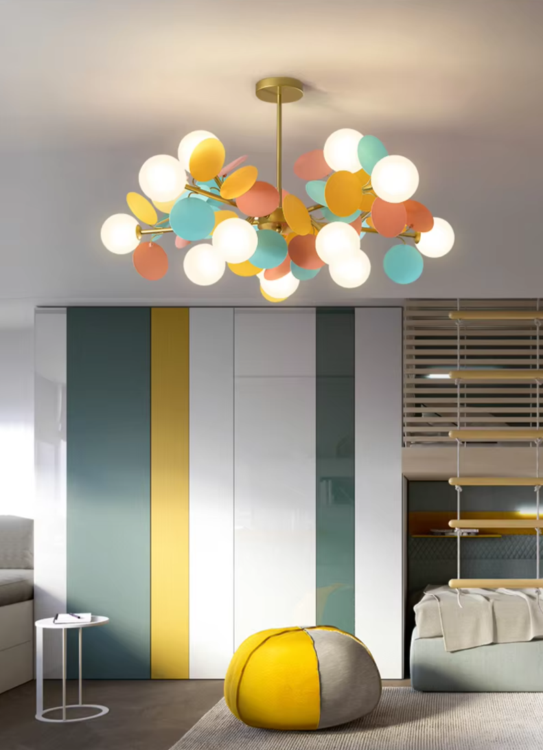 NatureGlow Lampadario a Rami Colorati
