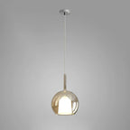 Lampada a sospensione in vetro sferico minimalista