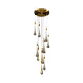 Lampadario Moderno a Goccia in Cristallo Valentina, Oro