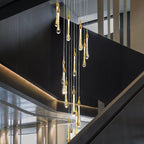 Lampadario Moderno a Goccia in Cristallo Valentina, Oro
