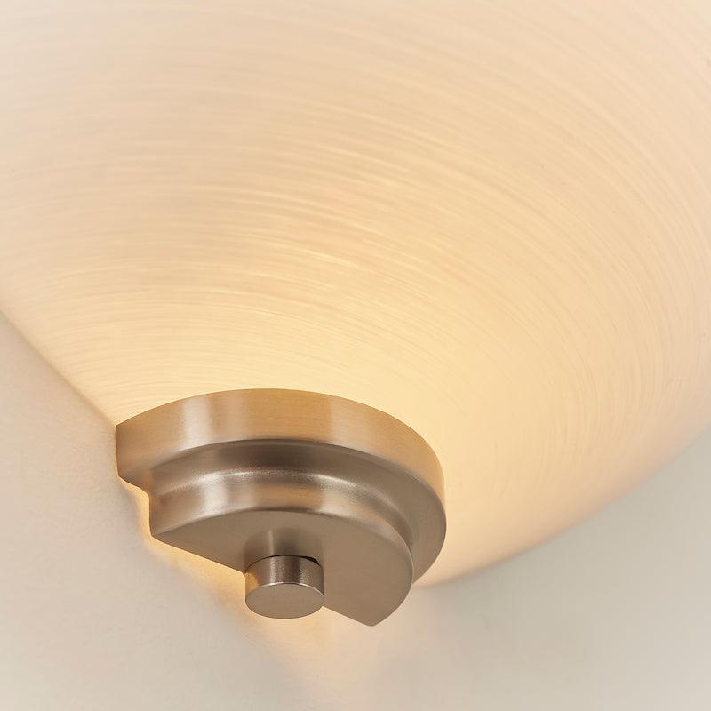 Endon Welles Satin Chrome Uplighter Wall Light
