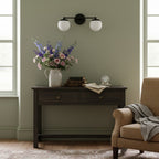 Applique da Bagno in Vetro Latte e Ottone