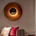 Lampada da Parete in Ferro a Disco Moderno