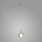 Lampada a sospensione in vetro sferico minimalista