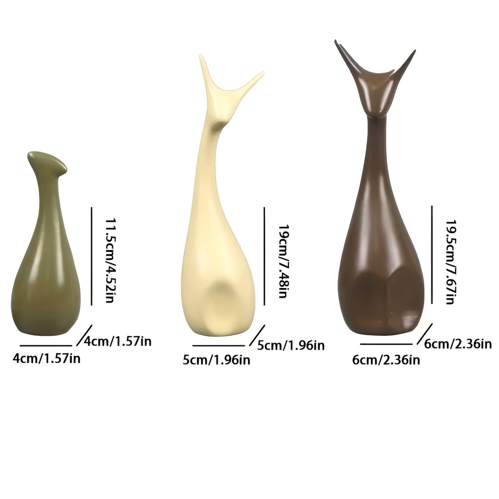 Set di figure decorative Famiglia di lumache (4 pezzi) – Elegante decorazione per soggiorno e scaffale