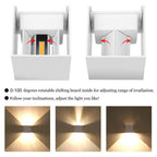Lampada da Parete Esterna Quadrata Moderna Regolabile LED Nexu