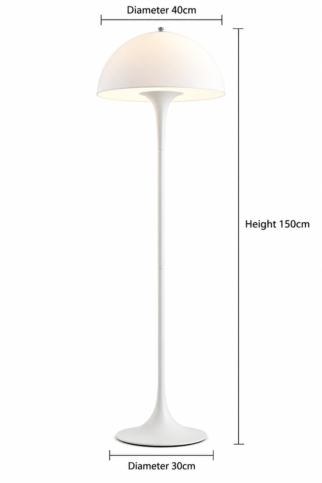 Lampada Panthella – Lampada da Tavolo Champignon di Metà Secolo con Luce Morbida Diffusa