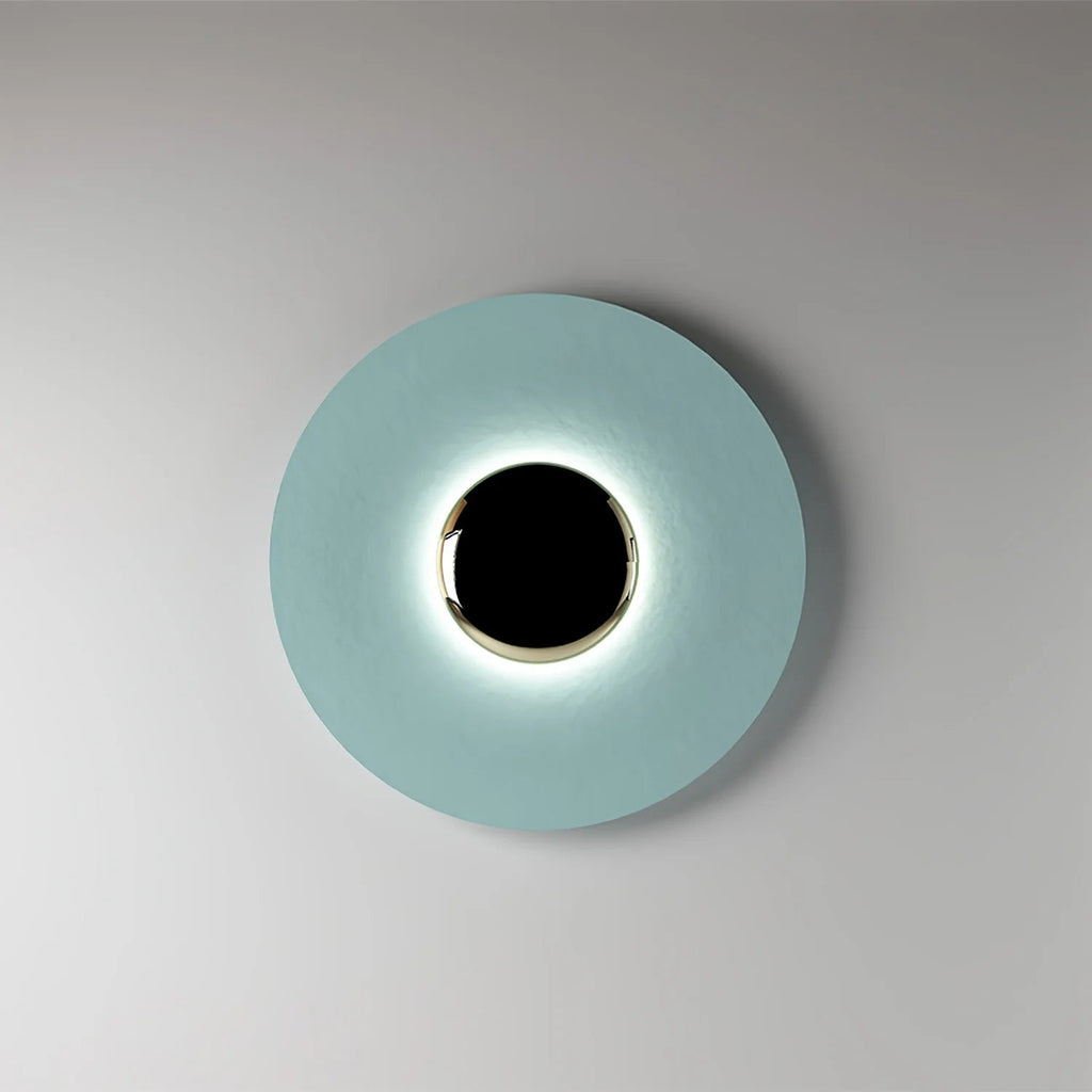 Lampada da Parete in Ferro a Disco Moderno