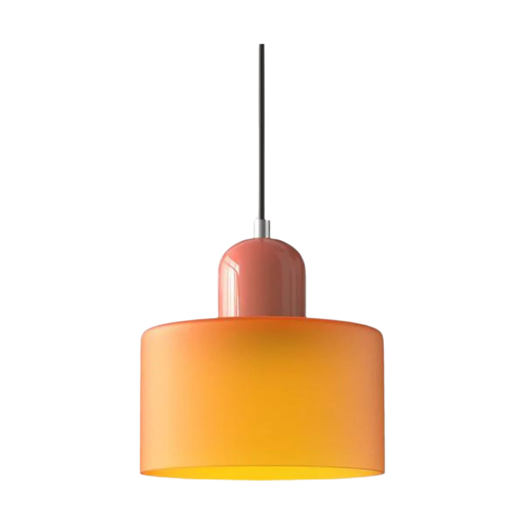 Lampada a sospensione in vetro – Elegante lampada cilindrica per ambienti accoglienti