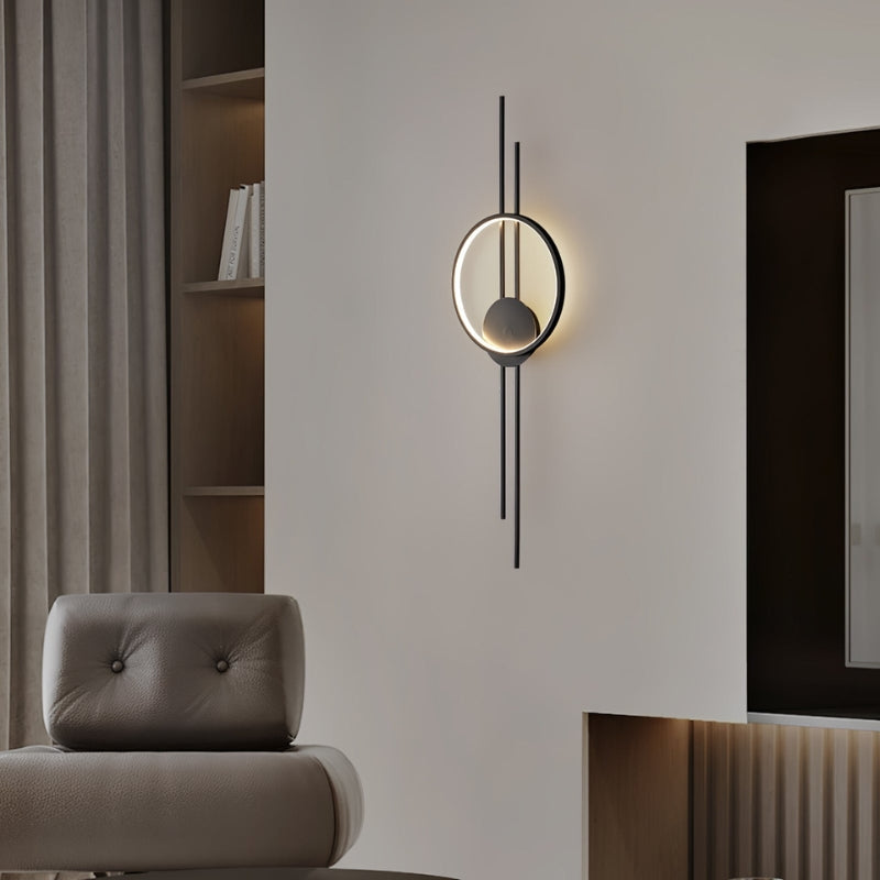 HaloLine – Lampada da parete geometrica con sfera centrale