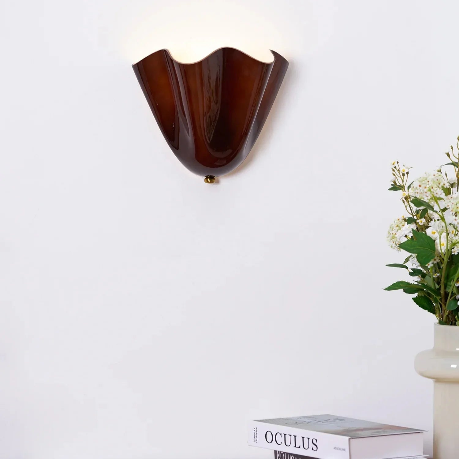 Applique a muro LED 1 luce in vetro colorato retro
