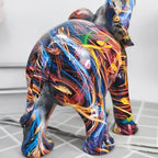 OCS - Elefante Astratto - Oggetto d'Arte Fatti a Mano con Simbolo di Fortuna