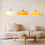 Aurevina | Lampada a sospensione in vetro Bauhaus con paralume in vetro soffiato