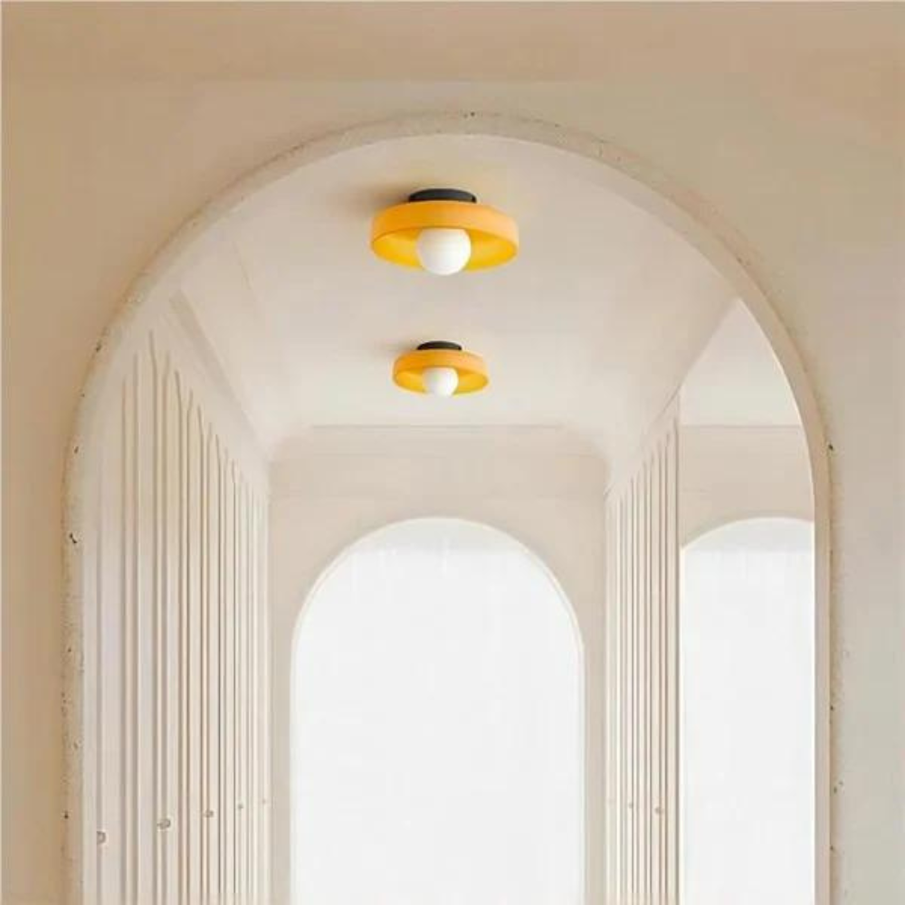 Luce a Disco in Vetro Nordico per Parete e Soffitto LED 1-luce