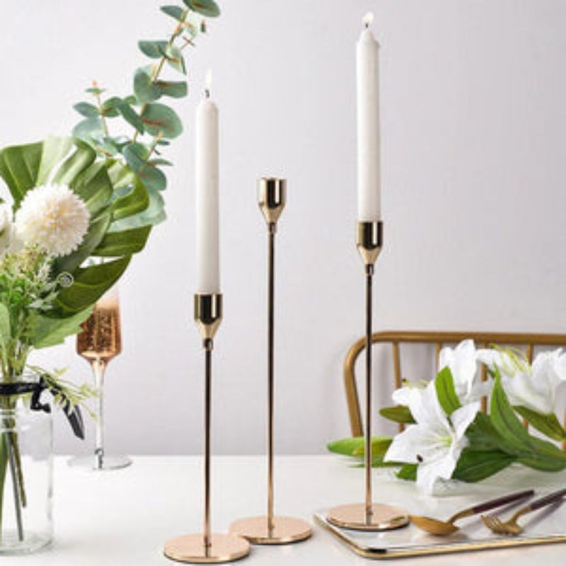 CandleMate - Set di 3 portacande per decorazione da tavolo