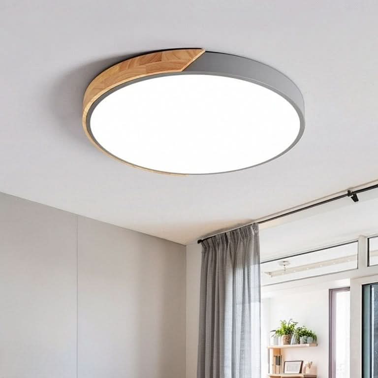Glarefusion LED Moderno Ultra Sottile Lampadario in Legno