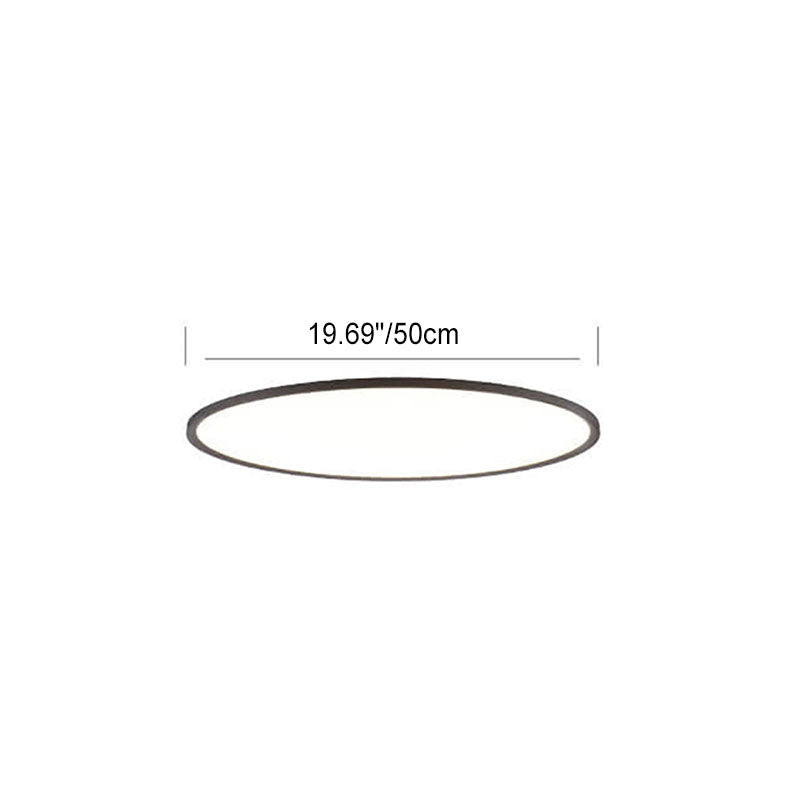 Lampada da soffitto LED a incasso con paralume rotondo in acrilico e alluminio, stile moderno minimalista per soggiorno