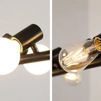 Lampadario Vintage LED Epoch in Metallo Nero per Sala da Pranzo/Soggiorno/Bar