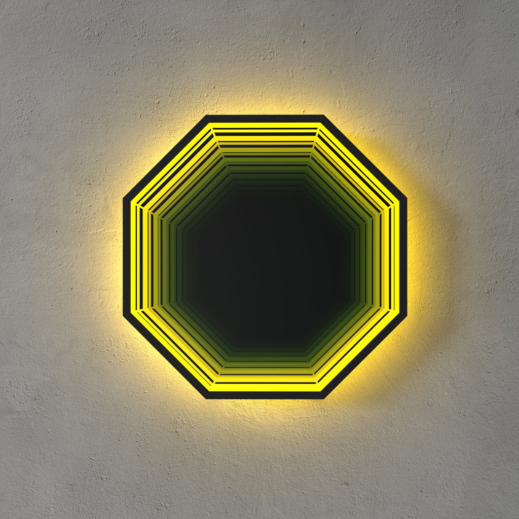 Specchio Luminoso Ottagonale 3D