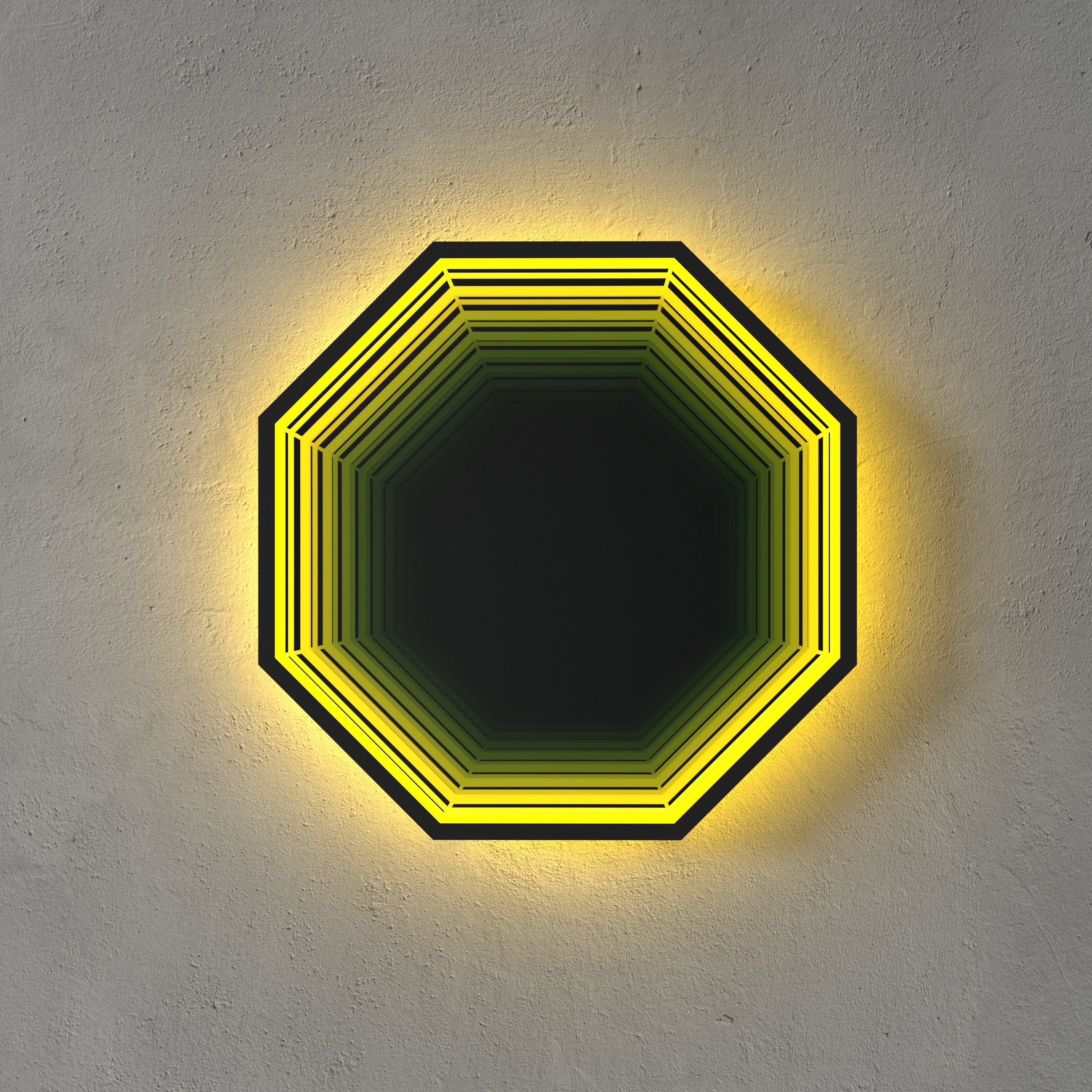 Specchio Luminoso Ottagonale 3D