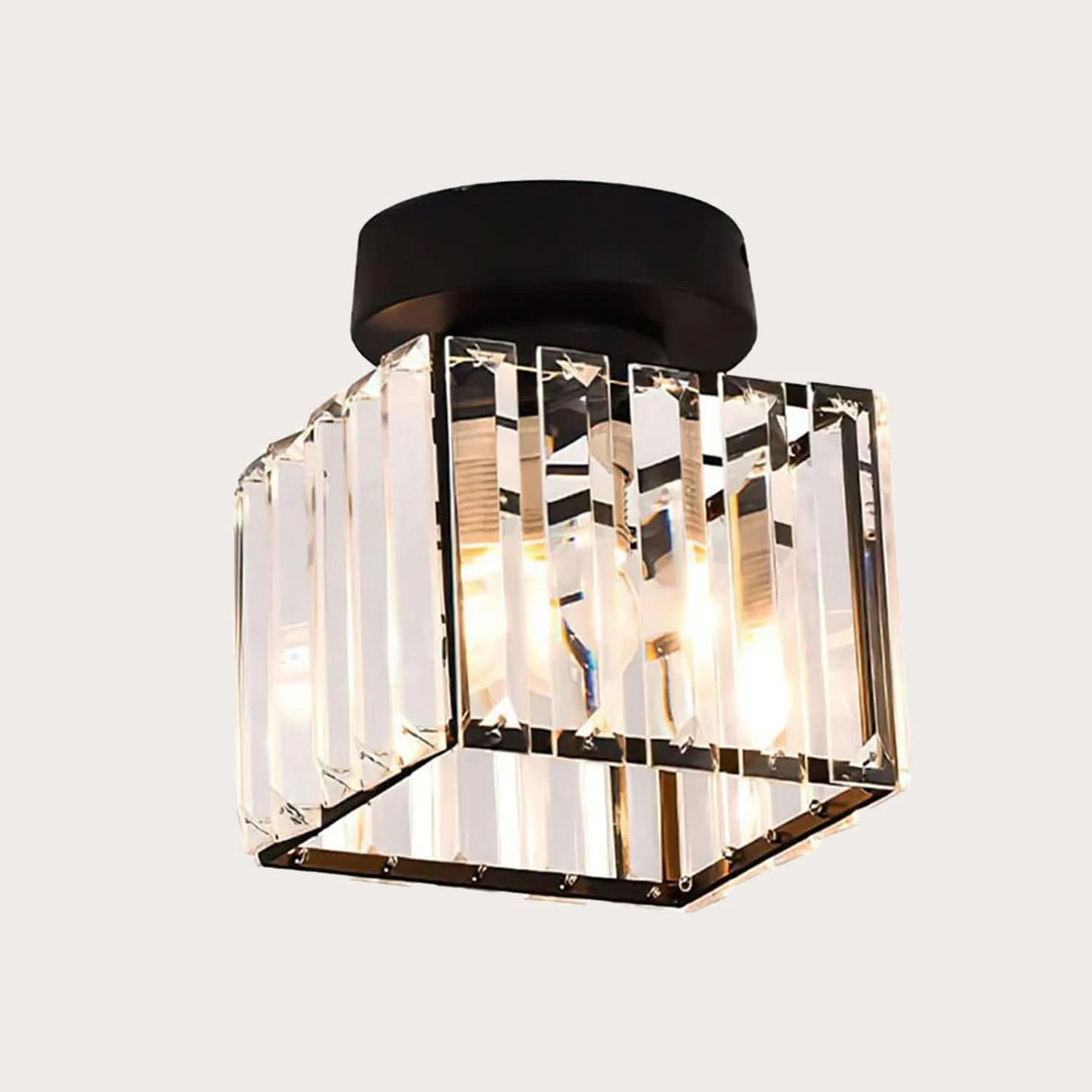 GlareFusion Moderno Lampadario a Soffitto in Vetro Cristallo LED Nordico