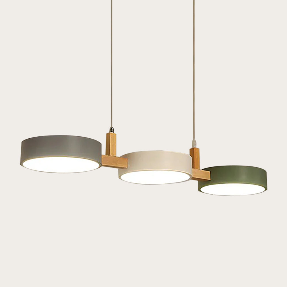 Lampada a Sospensione in Metallo Nordica Moderna a Cilindro
