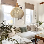 BistroBeam Light - Moderna Lampada a Sospensione in Rattan