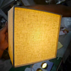 Lampada da Parete LED con Ombra in Tessuto Quadrata Tradizionale Giapponese per Soggiorno