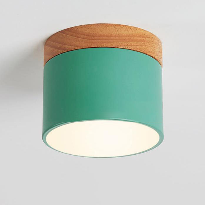 Plafoniera LED a Soffitto a Log in Colore Solido Scandinavo