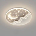 Luce da soffitto a LED rotonda in alluminio a soffitto Flush Mount Nordic Creative Star Moon
