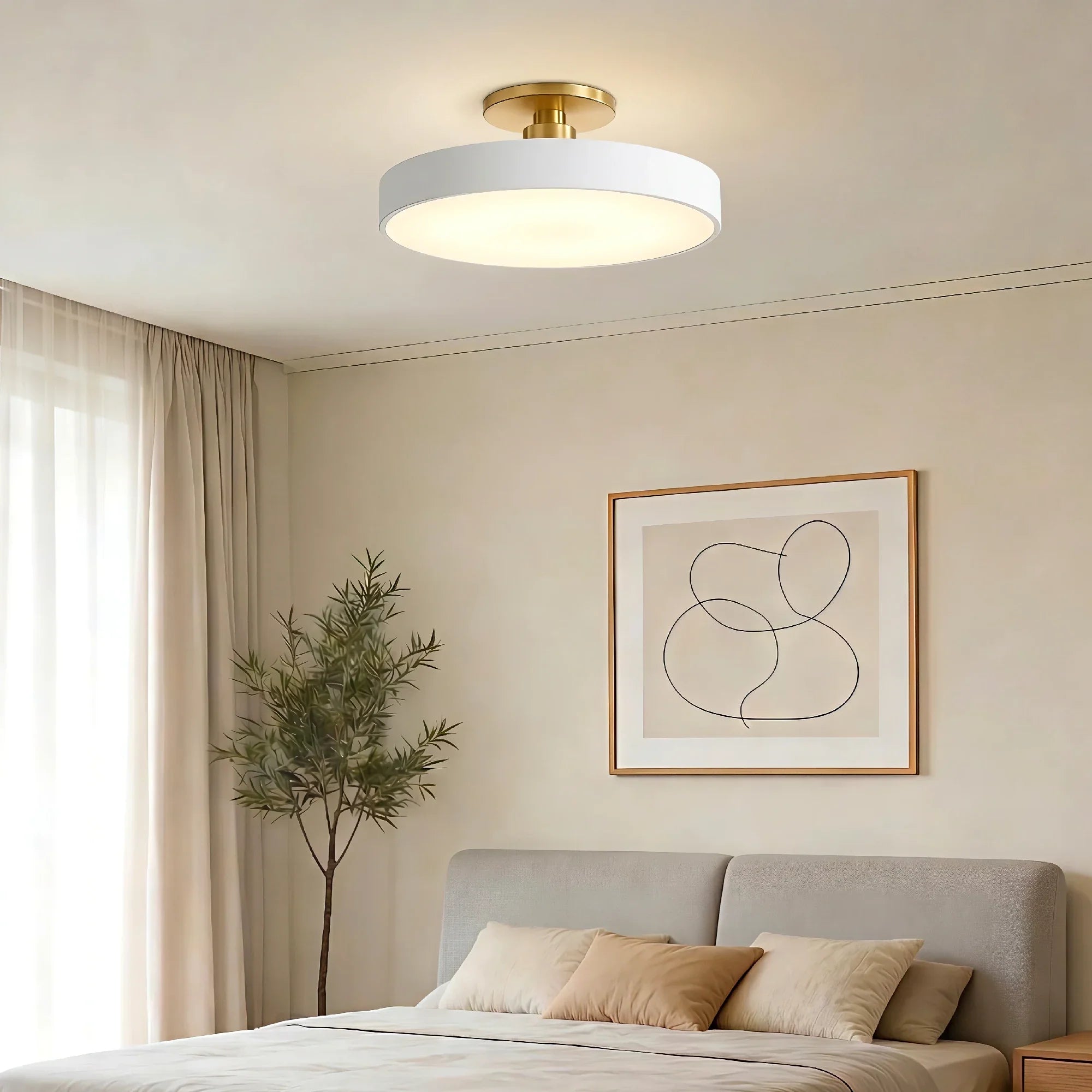 Lampada da soffitto rotonda a incasso nordica