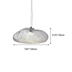 Lampada a sospensione a forma di nuvola minimalista moderna in vetro con 1 luce per soggiorno