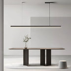 Arisha Minimalista Linear Metal Pendant Light, Bianco/Nero