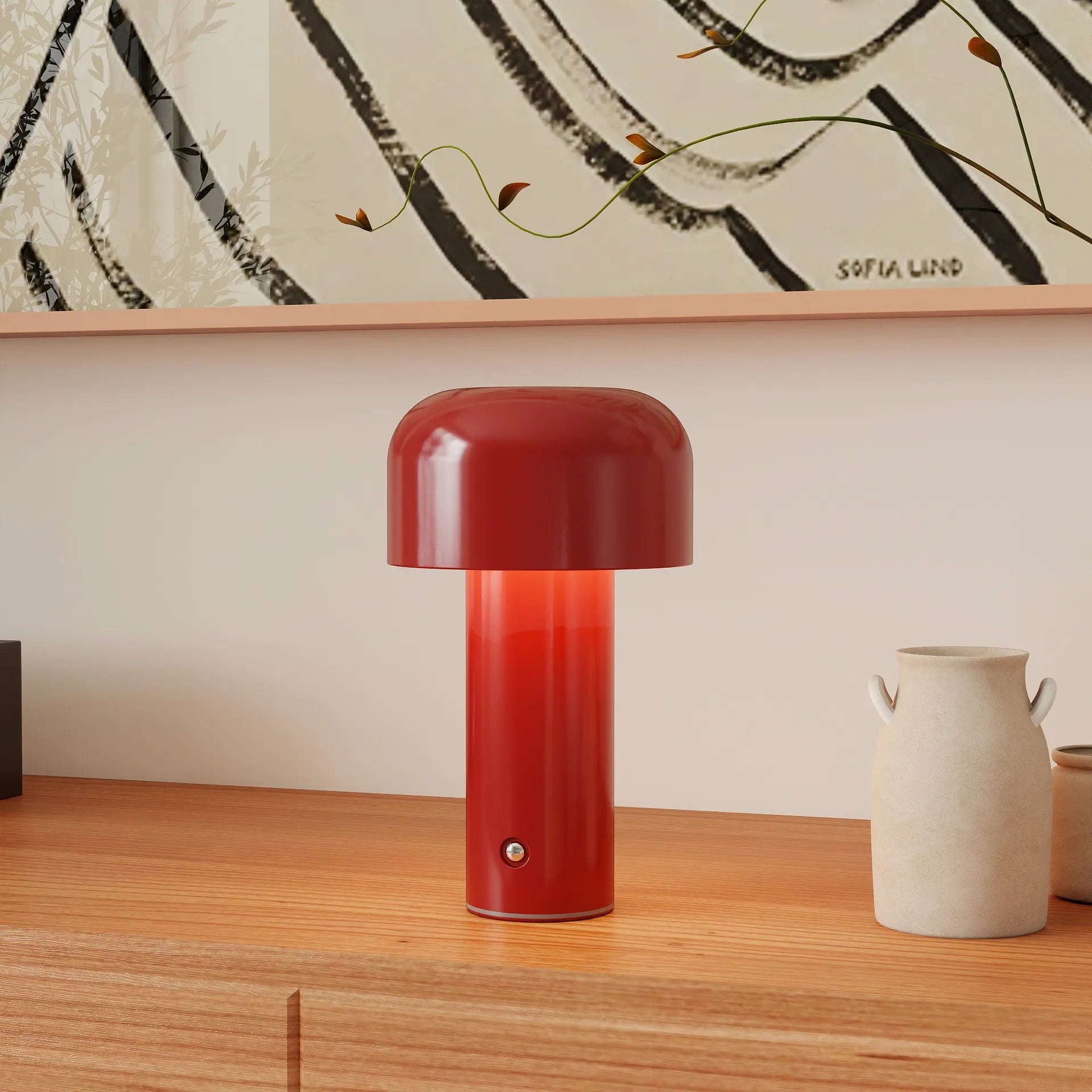 Lampada da Tavolo Creativa Semplice a Forma di Fungo