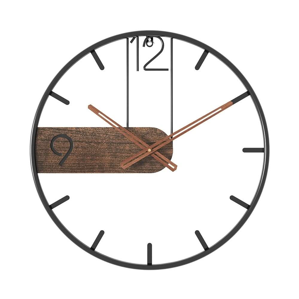 Orologio Horium Grande Rotondo in Metallo per Interni Moderni con un Tocco Elegante