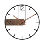 Orologio Horium Grande Rotondo in Metallo per Interni Moderni con un Tocco Elegante