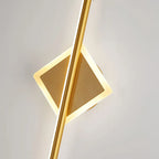 Lampada da parete a specchio lineare LED Arisha, Nero/Oro