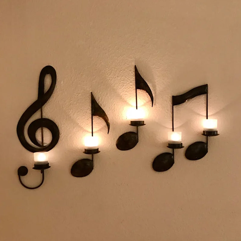 RhythmLuxe - Lampada da Parete Creativa a Note Musicali per Illuminazione Ispirata