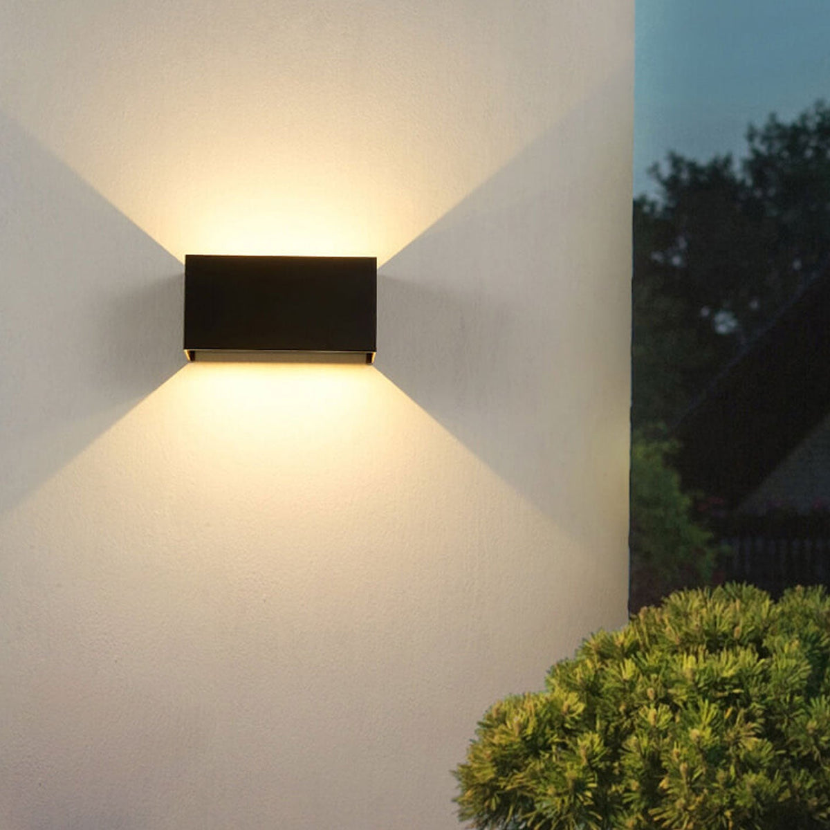 Moderna Applique da Esterno Impermeabile Rectangolare LED Illuminata Su e Giù