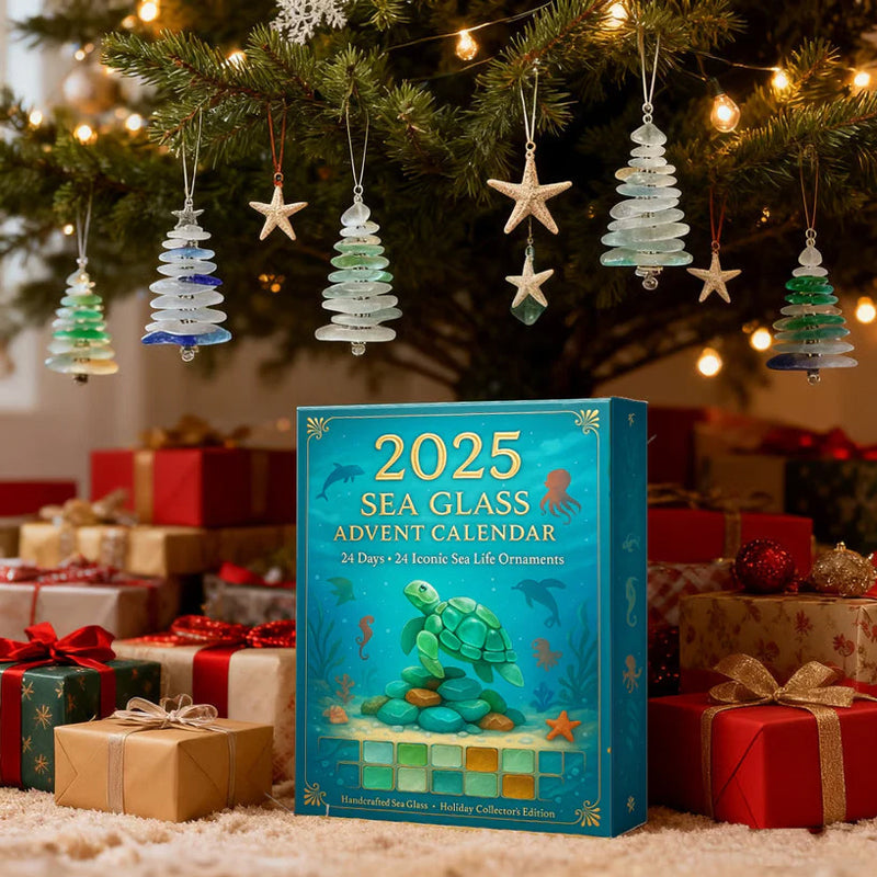 ShellSpark Calendario dell'Avvento 2025 | Scopri sorprese quotidiane con tesori d'arte in vetro marino ecologici!