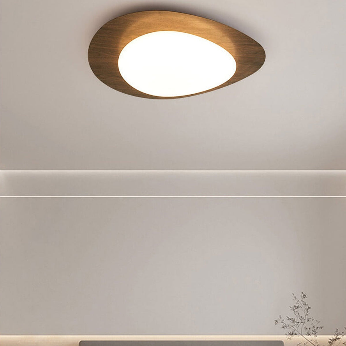 Plafoniera LED a Incasso in Legno con Venature Nordic Iron