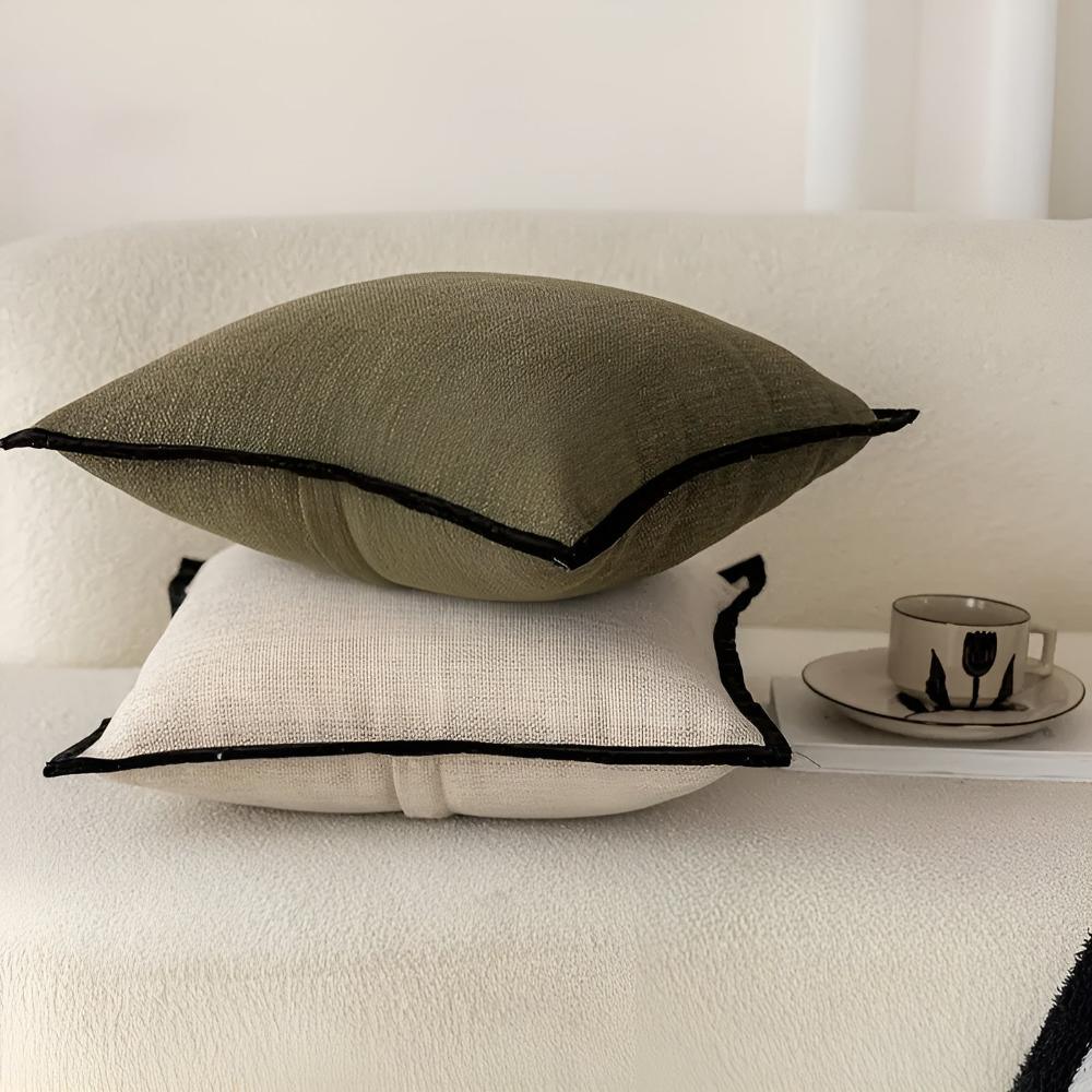 Fodere per Cuscini con Bordo Nero in Stile Retro Francese